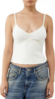 BDG Urban Outfitters Love Pointelle Cotton Camisole