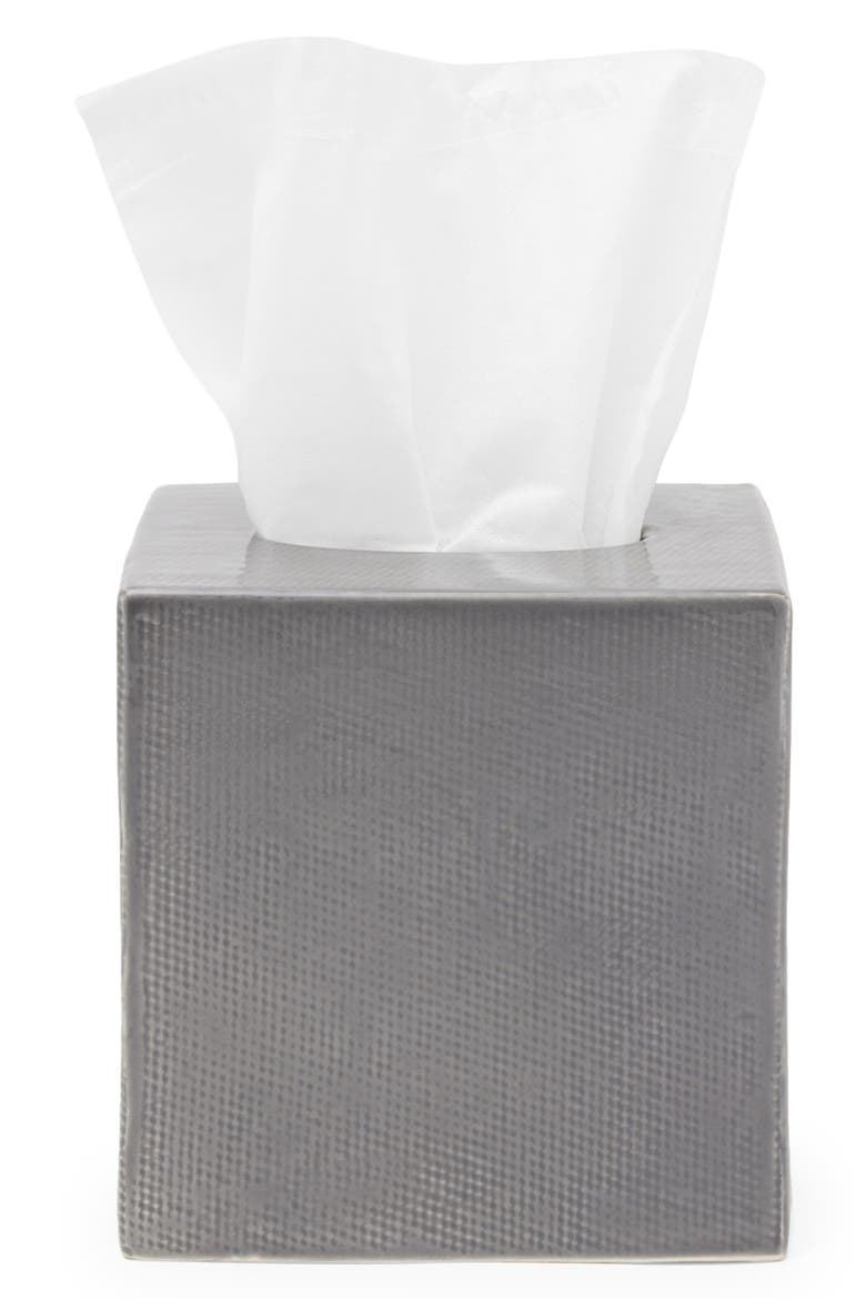 Cordoba Tissue Box Cover, Main, color, GRAY BURLAP
