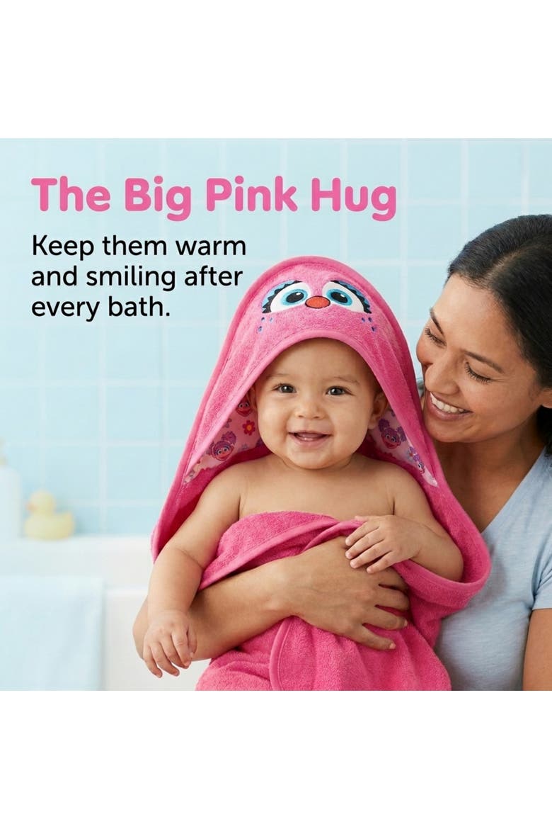 Abby Cadabby Hooded Towel, Alternate, color, Abby Cadabby Pink