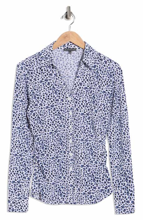 Adrianna Papell Long Sleeve Knit Button-Up Top