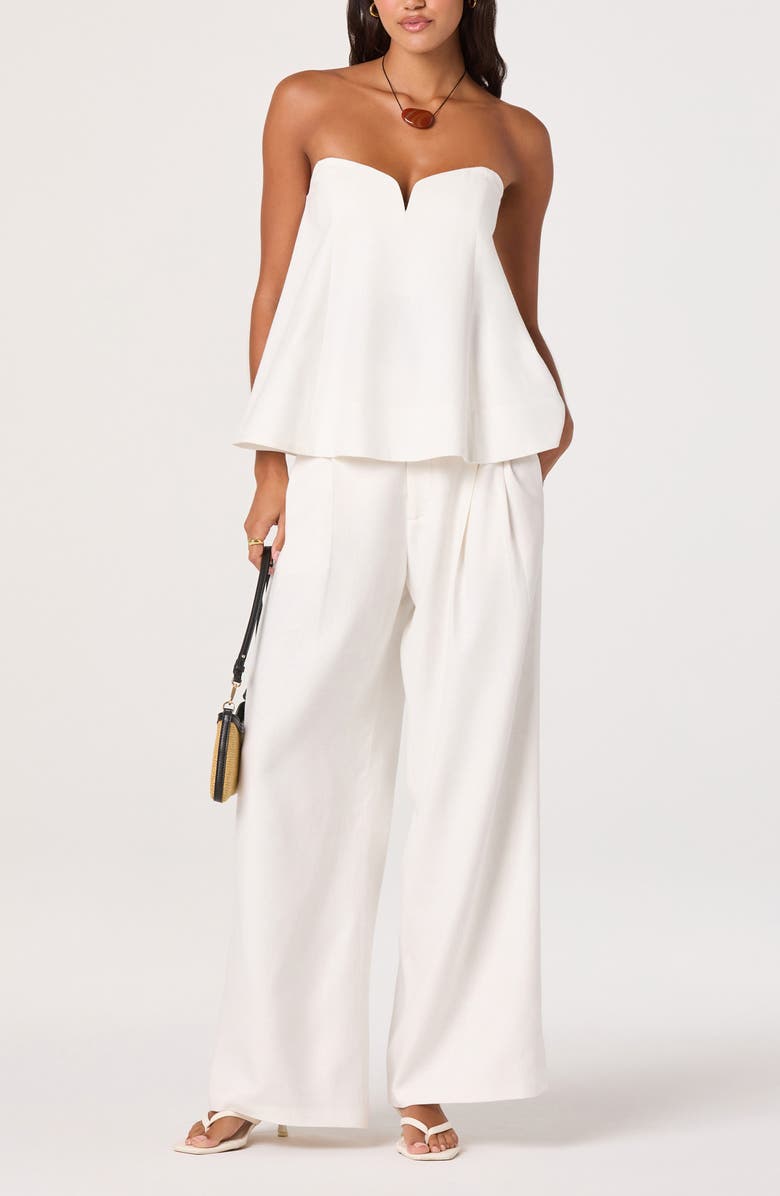 ASTR the Label Talulla Strapless Top, Alternate, color, Off White