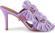 Kurt Geiger London Raffia Flower Buckle Sandal