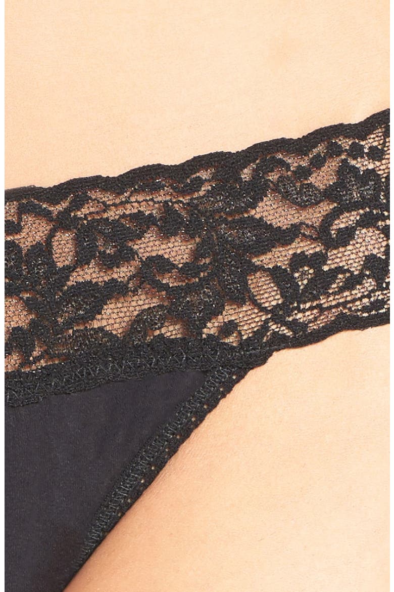 Low Rise Thong, Alternate, color, BLACK