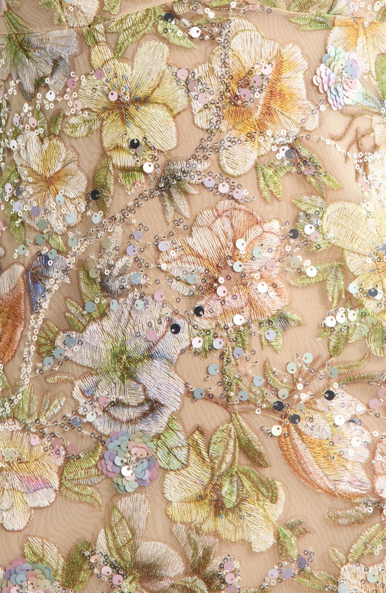 KILO BRAVA Embroidered Sequin Nightgown, Alternate, color, Champagne Sparkle