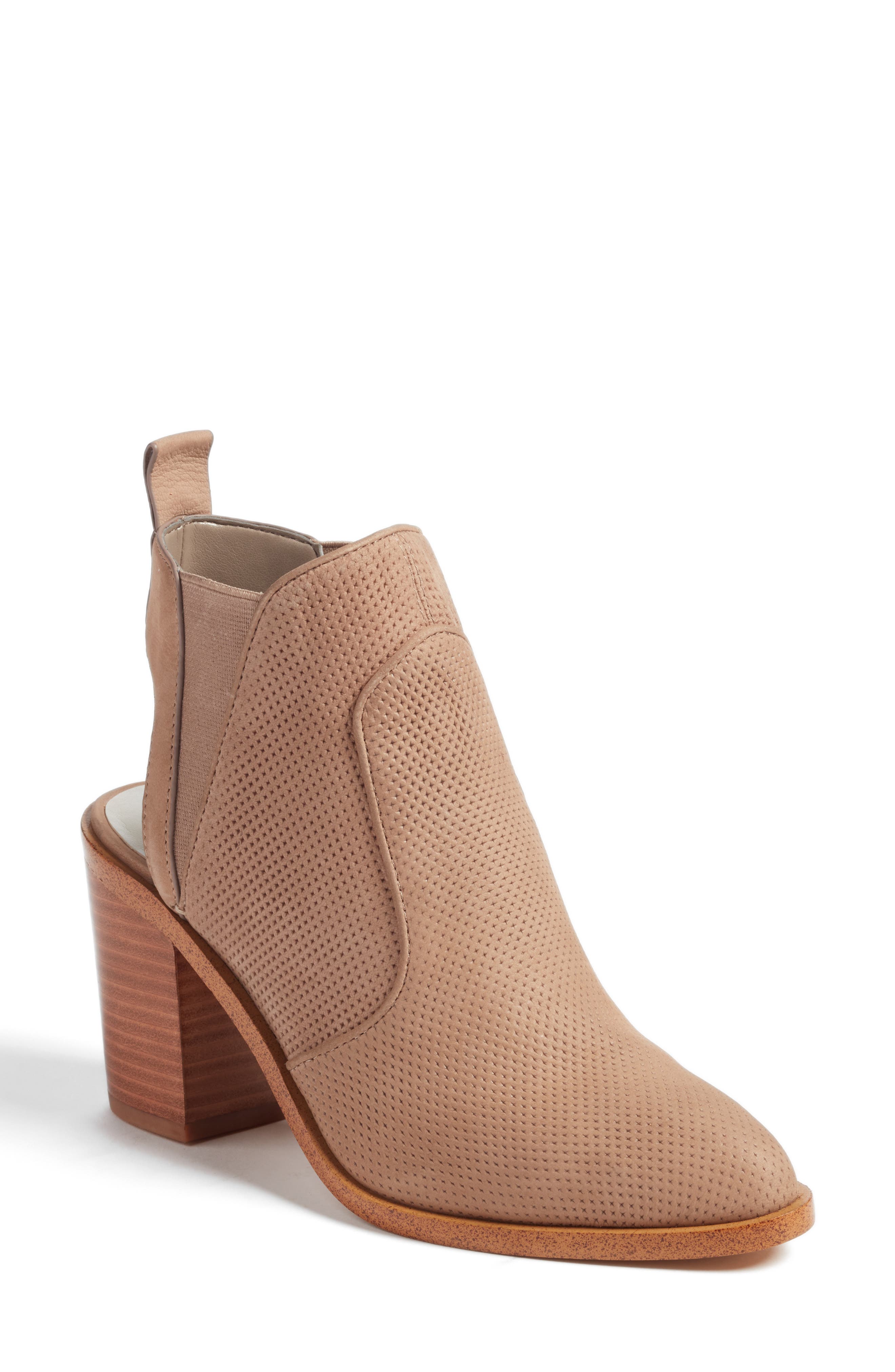 Leban Cutout Bootie, Main, color, STONE NUBUCK LEATHER