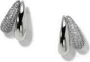 Nadri Gemini Double Illusion Hoop Earrings