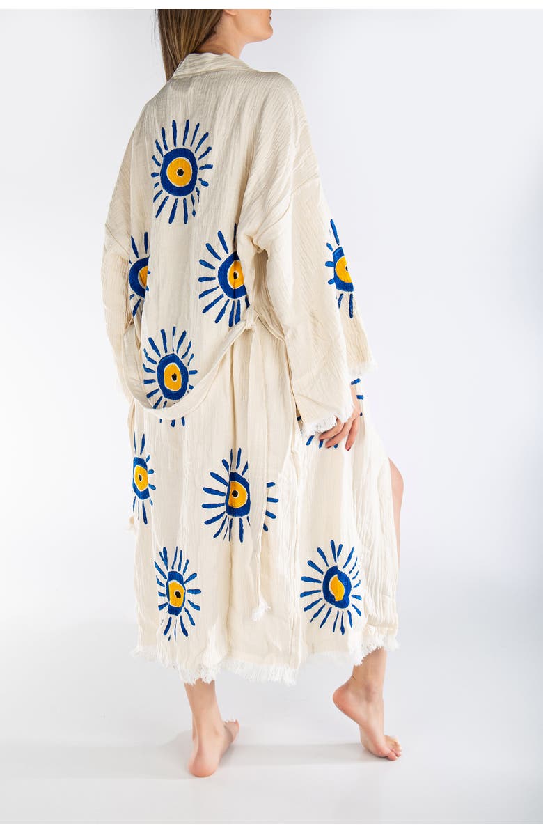 Forever & Always Shoes Solara Handmade Cotton Boho Robe Cover-Up, Alternate, color, Off-White