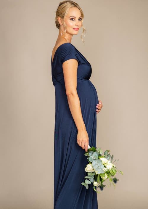 Tiffany Rose Maternity Francesca Maternity Maxi Dress In Blue