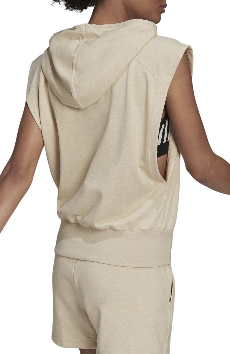 adidas Sleeveless Hoodie, Alternate, color, 