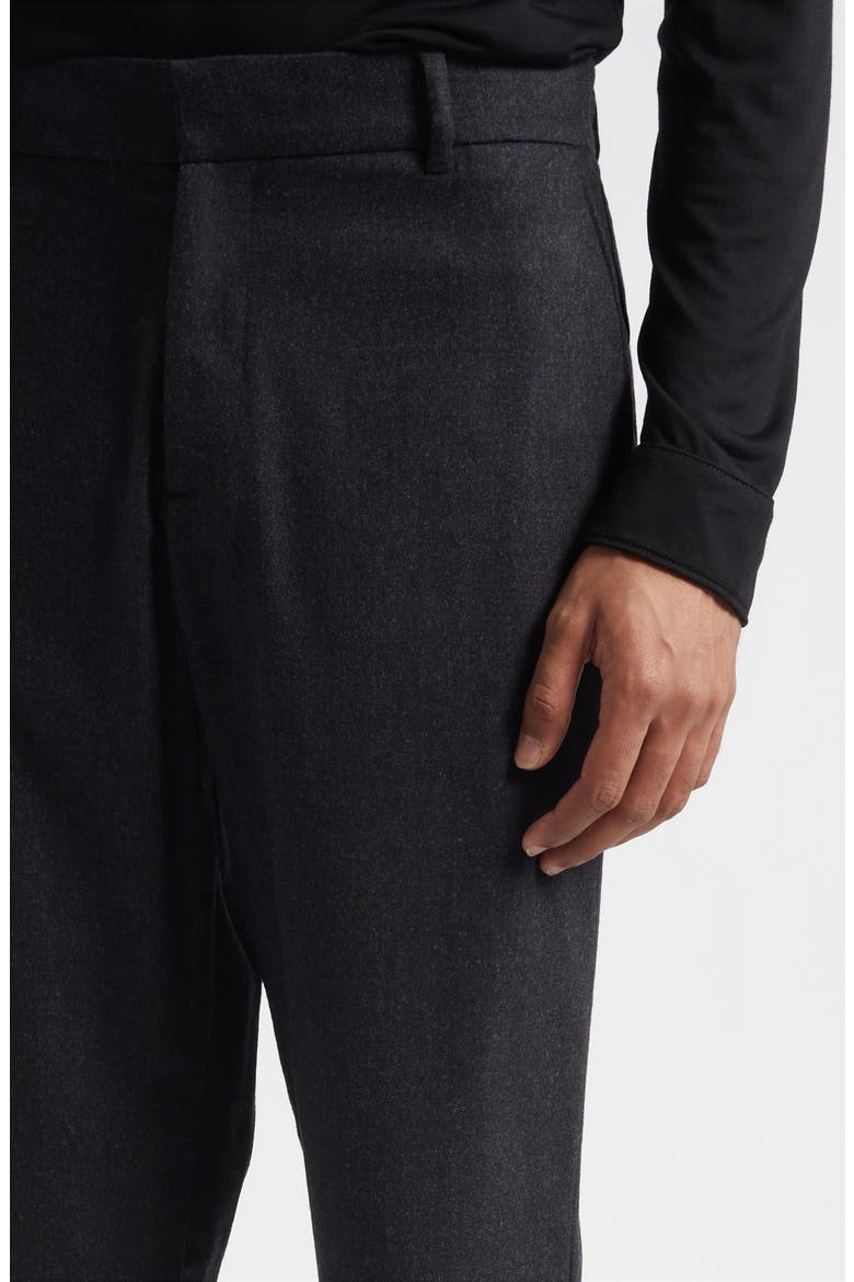 Stretch Virgin Wool & Cashmere Flannel Trousers, Alternate, color, CHARCOAL MELANGE