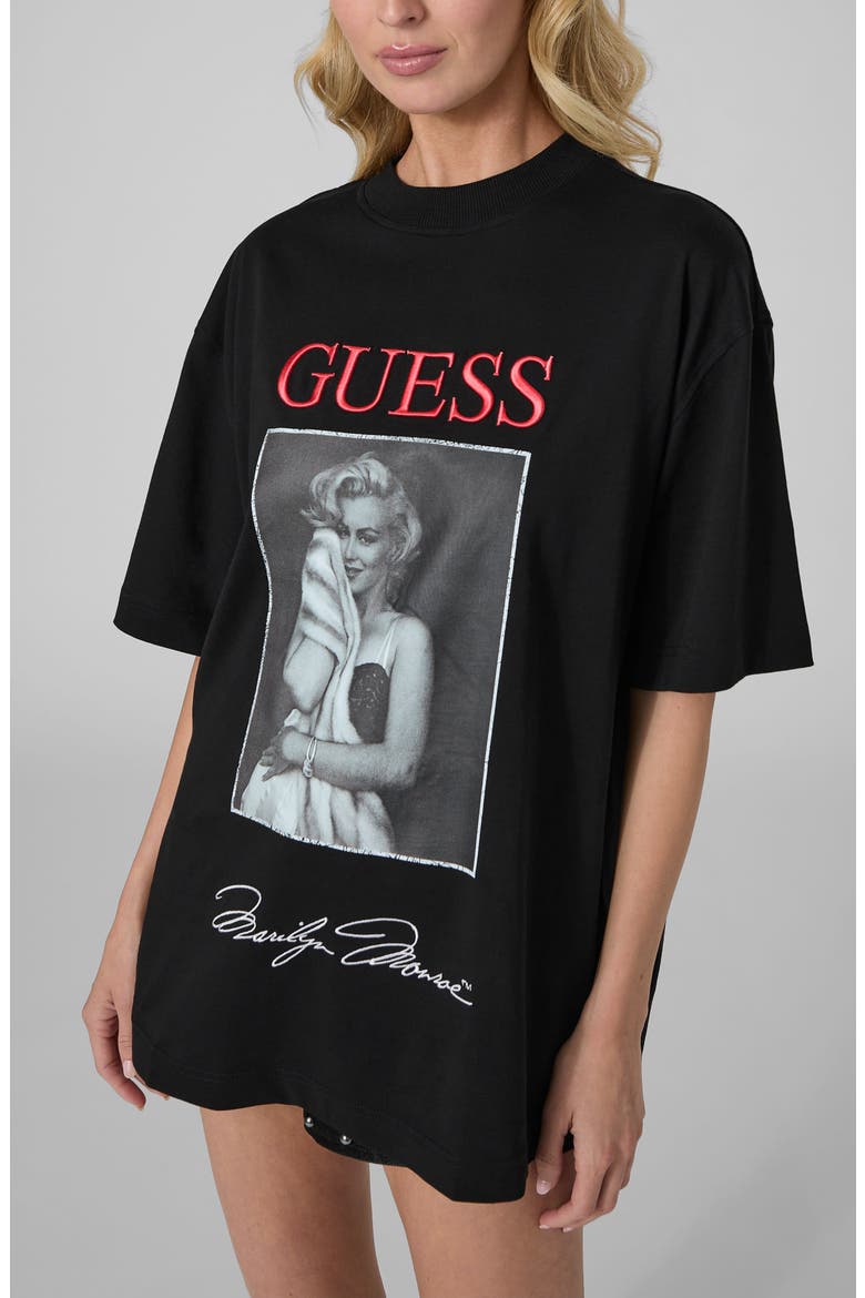 x Marilyn Monroe Oversized Graphic T-Shirt, Alternate, color, JBLACK-BLACK