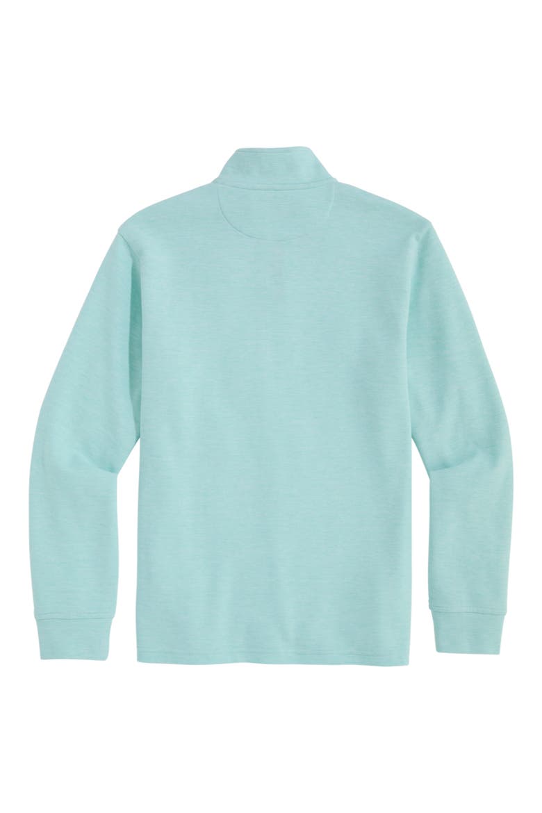 Saltwater Stripe Quarter Zip Pullover, Alternate, color, AQUA HAZE