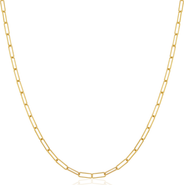 The Lovery Fine Jewelry Mini Paperclip Link Chain Necklace