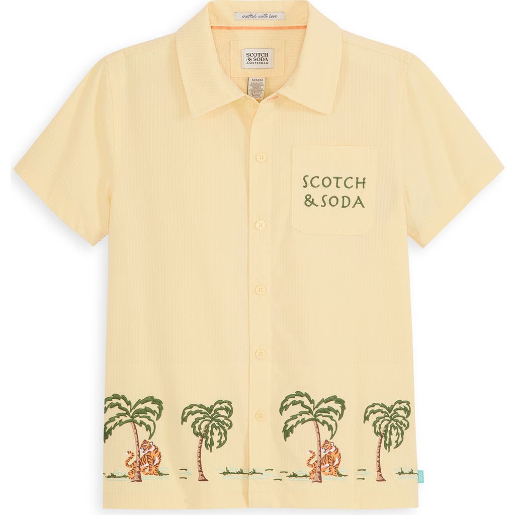 Scotch & Soda Kids' Seersucker Button-up Shirt