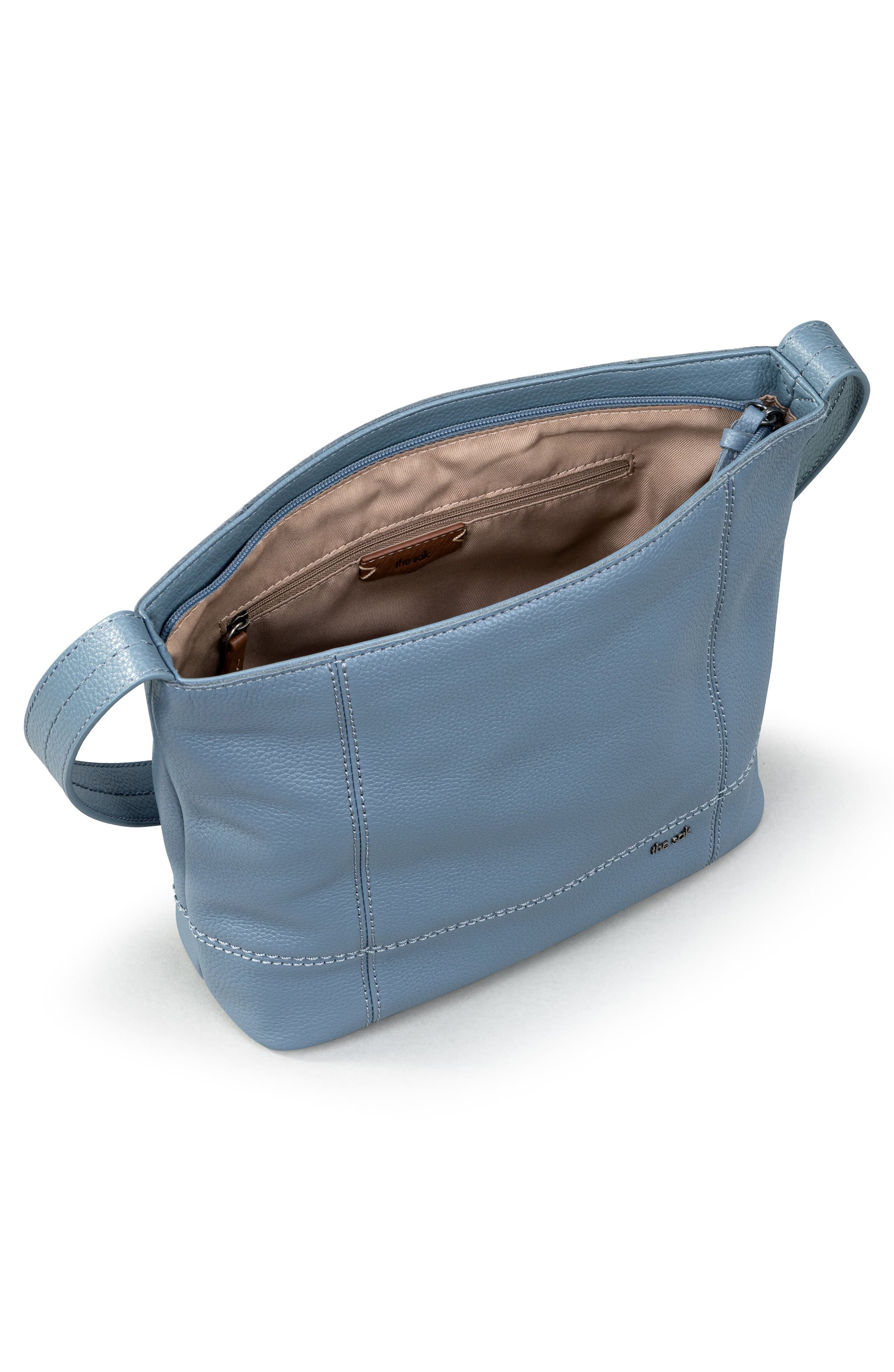 Leather Hobo Bag, Alternate, color, MARITIME