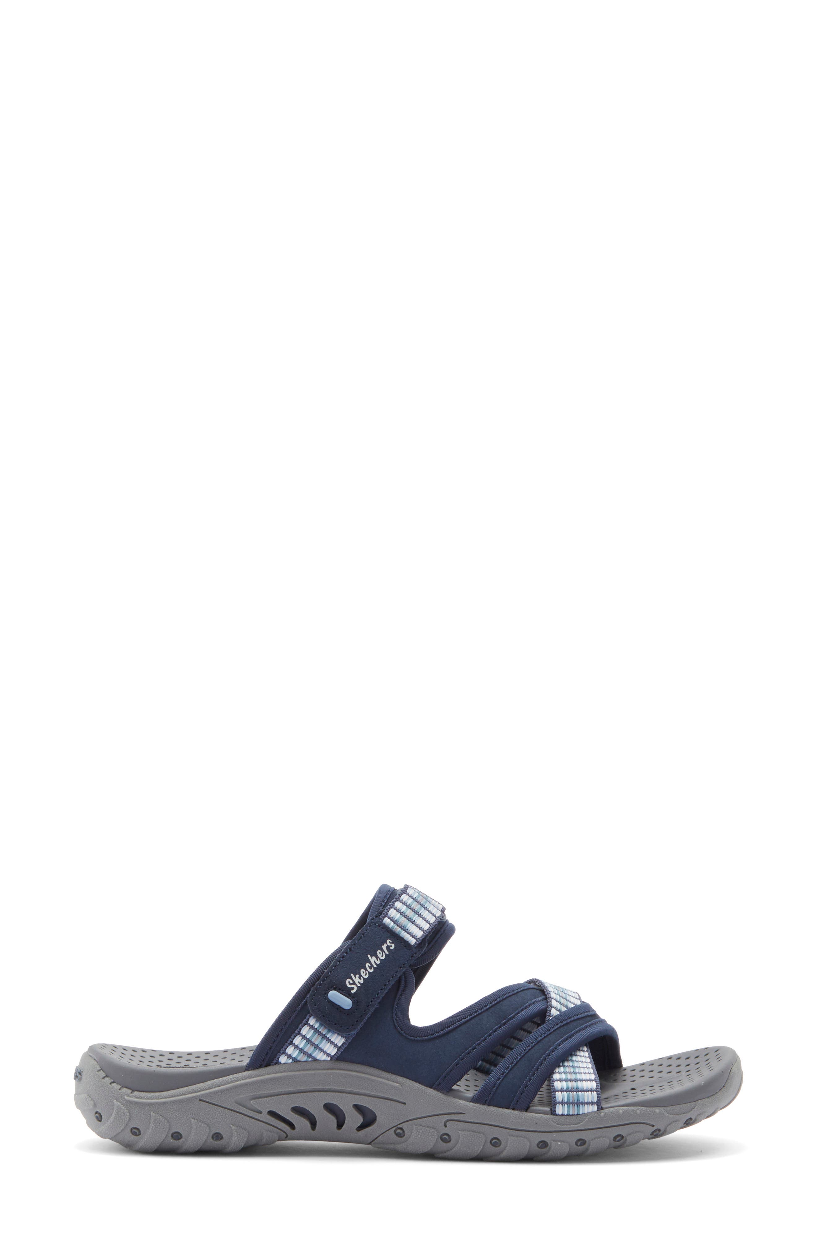 SKECHERS Reggae Color Slide Sandal, Alternate, color, Navy