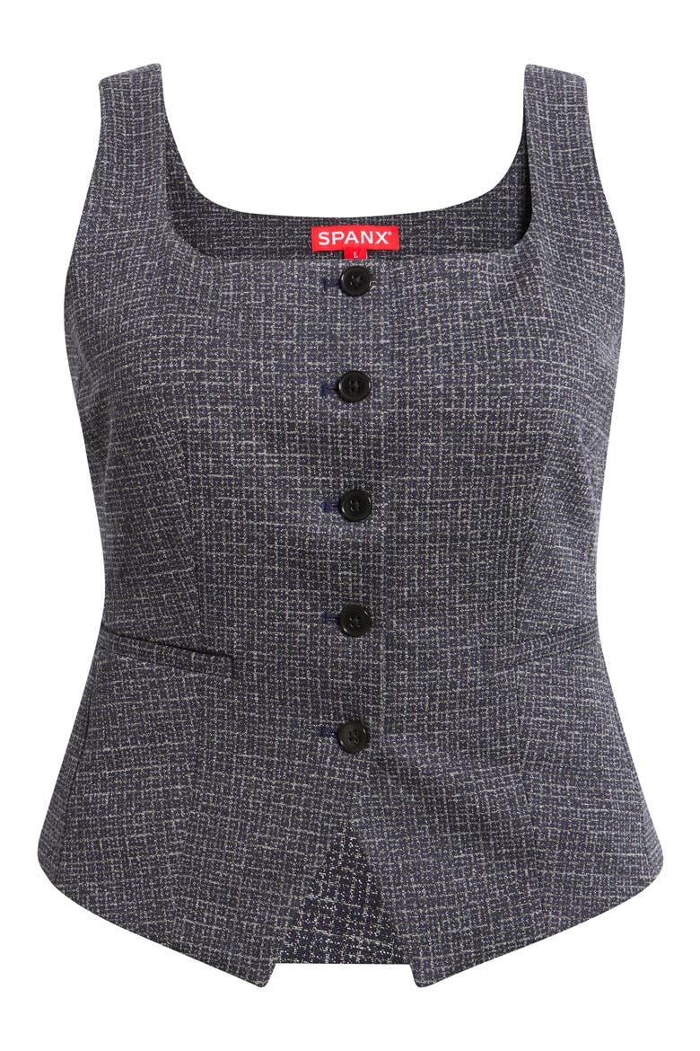 Tailored Jacquard Vest, Alternate, color, TIMELESS NAVY JACQUARD