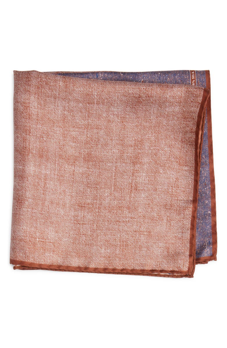 Nordstrom Four Panel Silk Pocket Square, Main, color, 