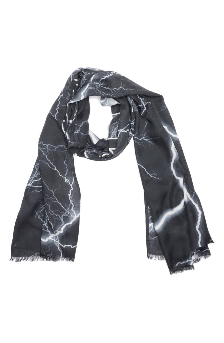 Givenchy Lightweight Logo Scarf, Main, color, 