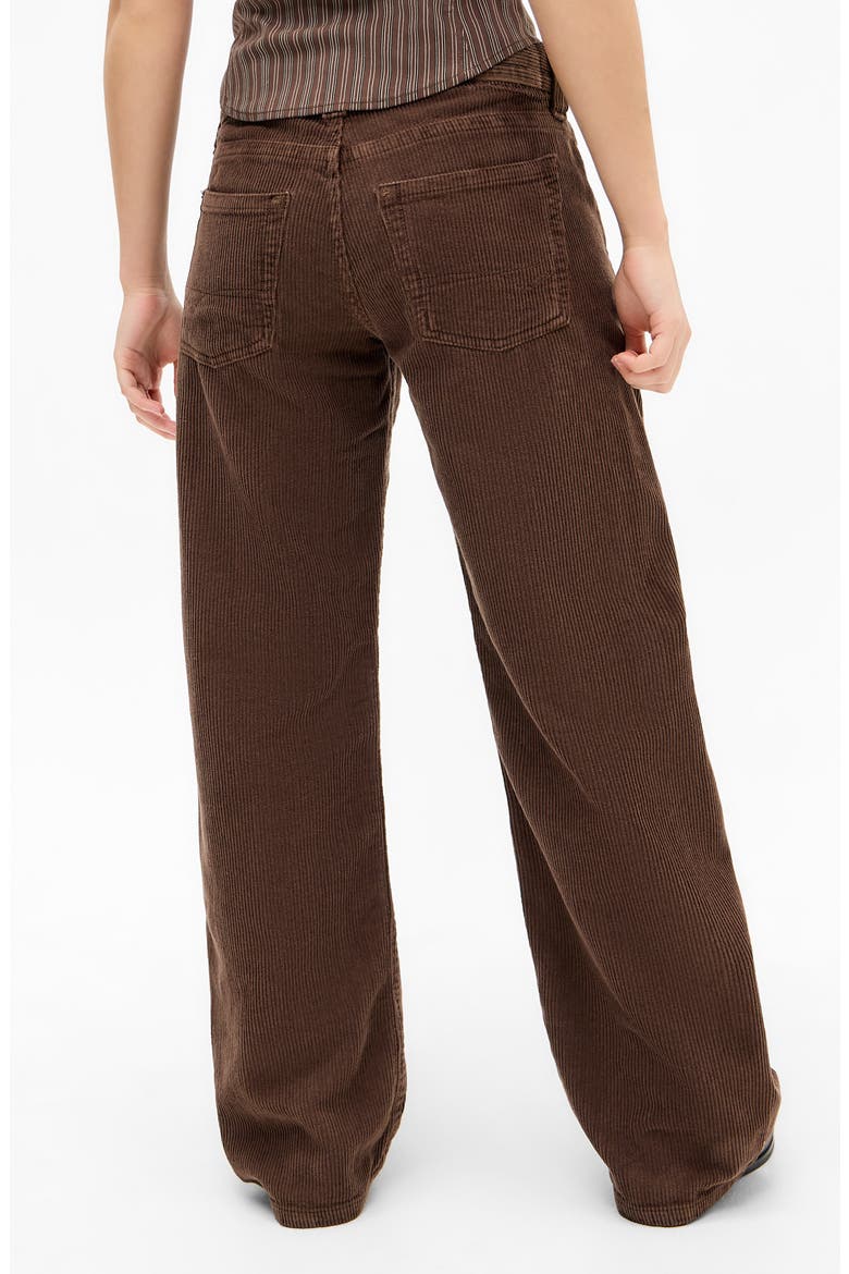 Kayla Low Rise Wide Leg Corduroy Jeans, Alternate, color, BROWN