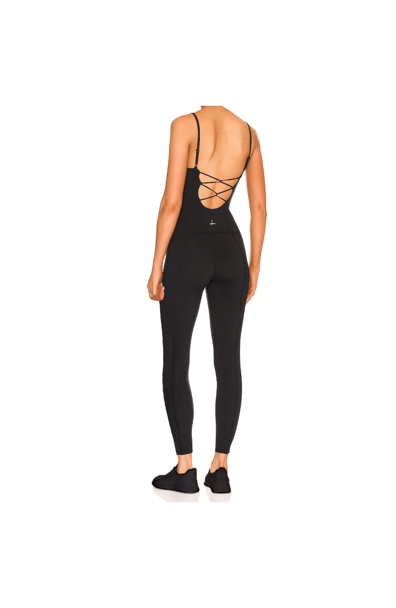 Lezat Lorna Criss-Cross Organic Cotton Jumpsuit, Alternate, color, Black