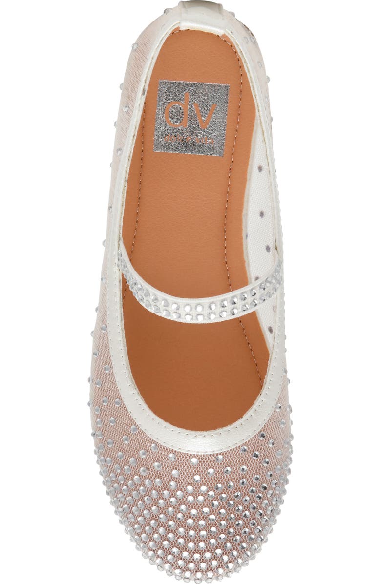 DV by Dolce Vita Kids' Whirl Embellished Flat, Alternate, color, White
