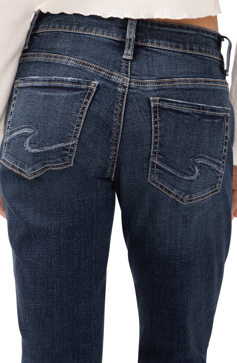Silver Jeans Co. Curvy Mid Rise Boyfriend Jeans, Alternate, color, Treble