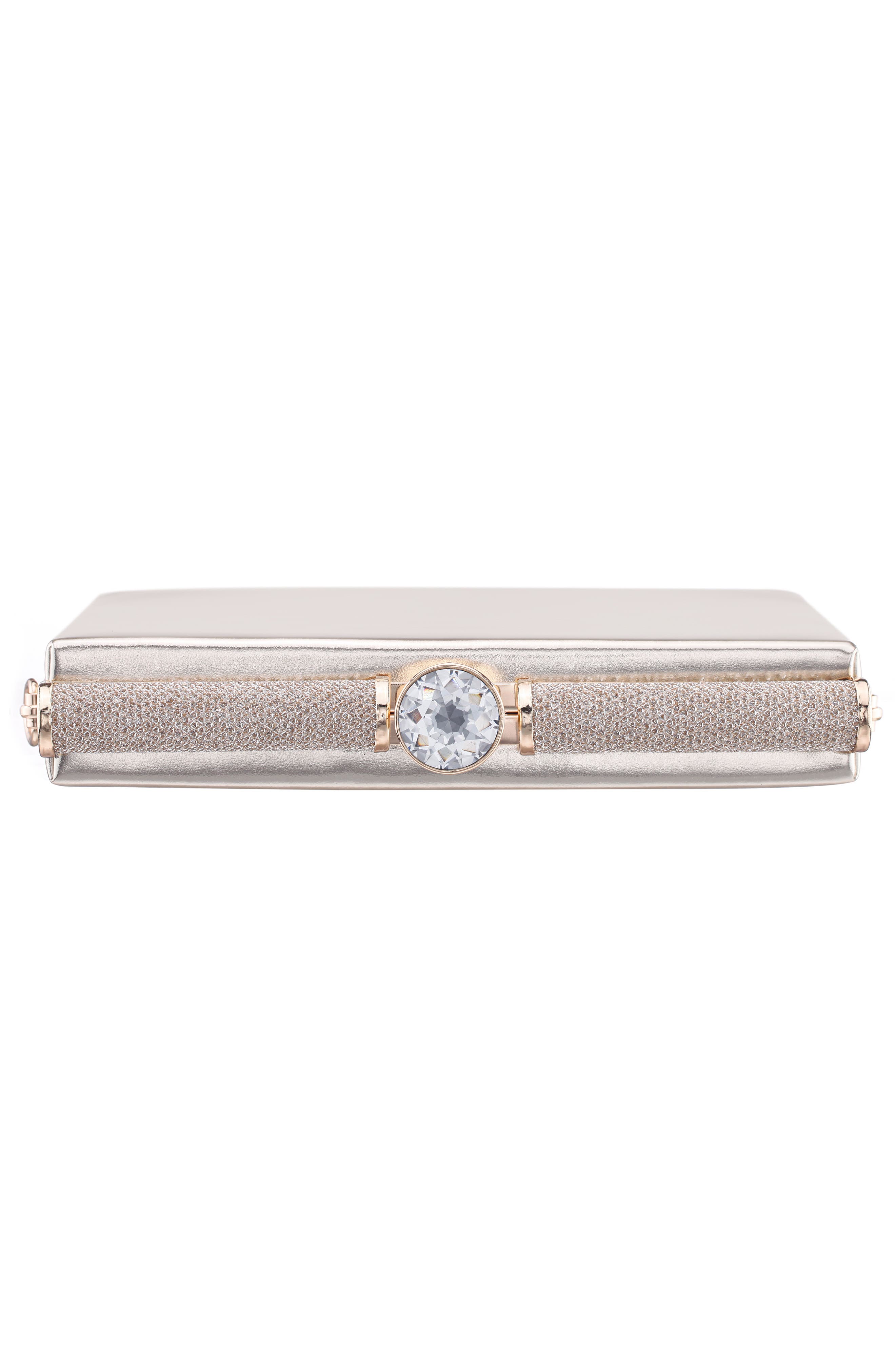Darby Crystal Clutch, Alternate, color, PLATINO