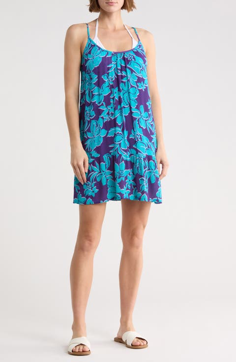 Summer Fling Crinkled Cover-Up Dress