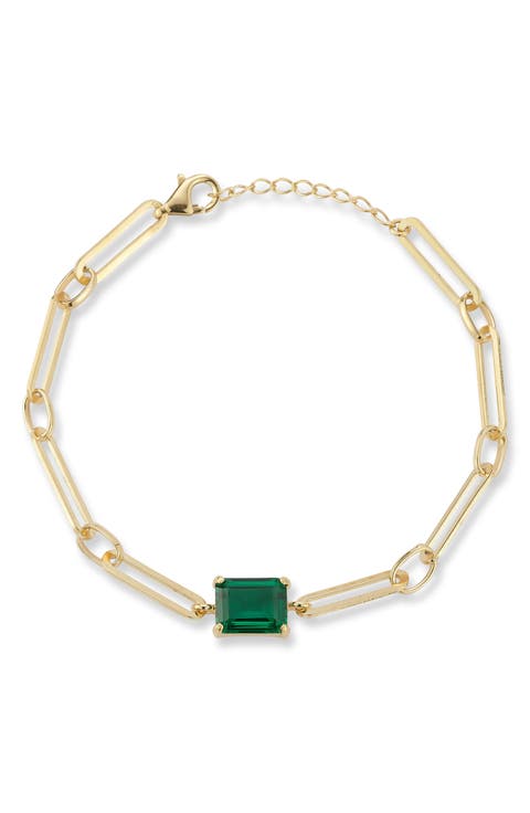 Cubic Zirconia Link Bracelet
