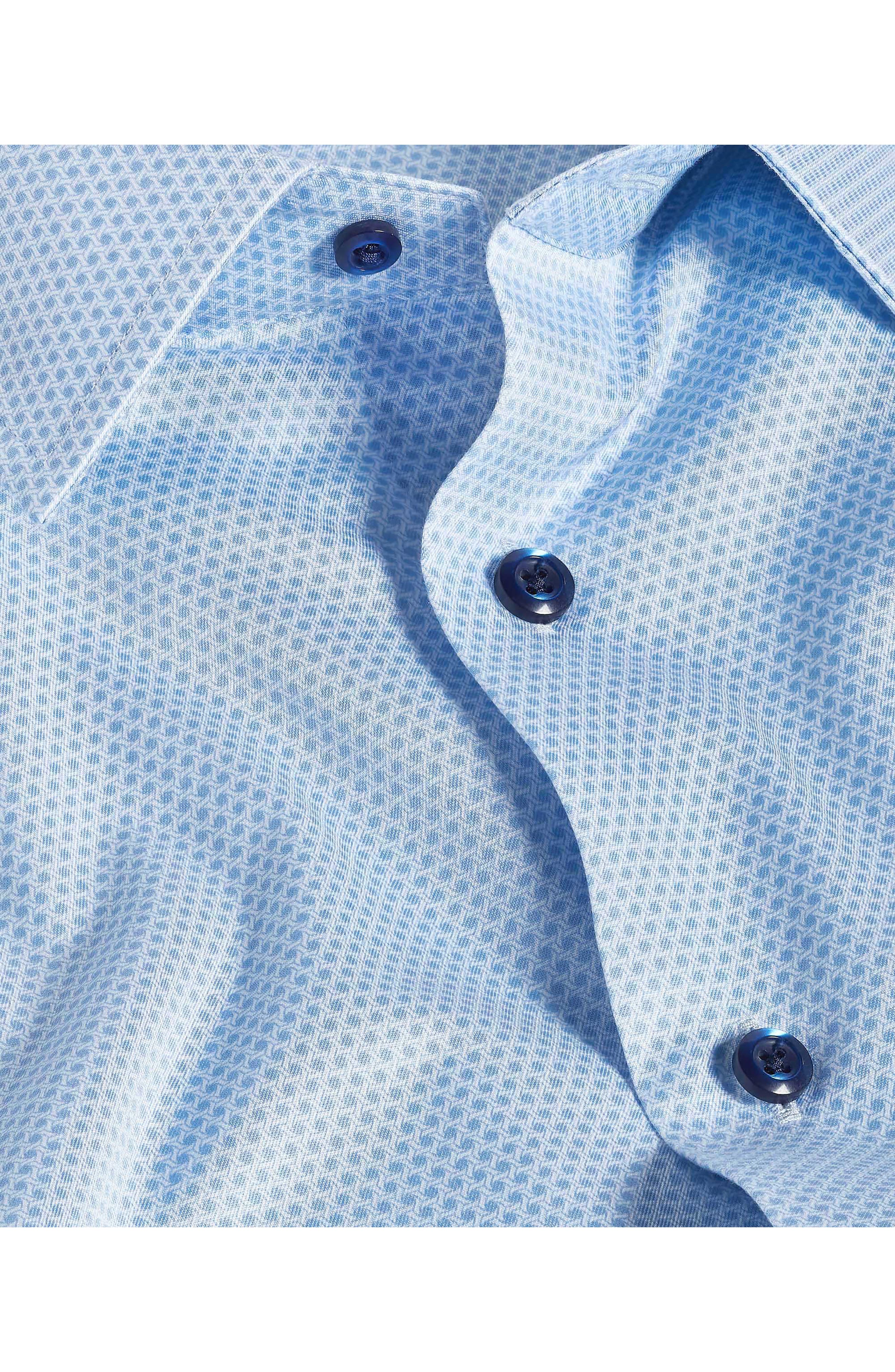Regular Fit Geometric Cotton Dress Shirt - image 2