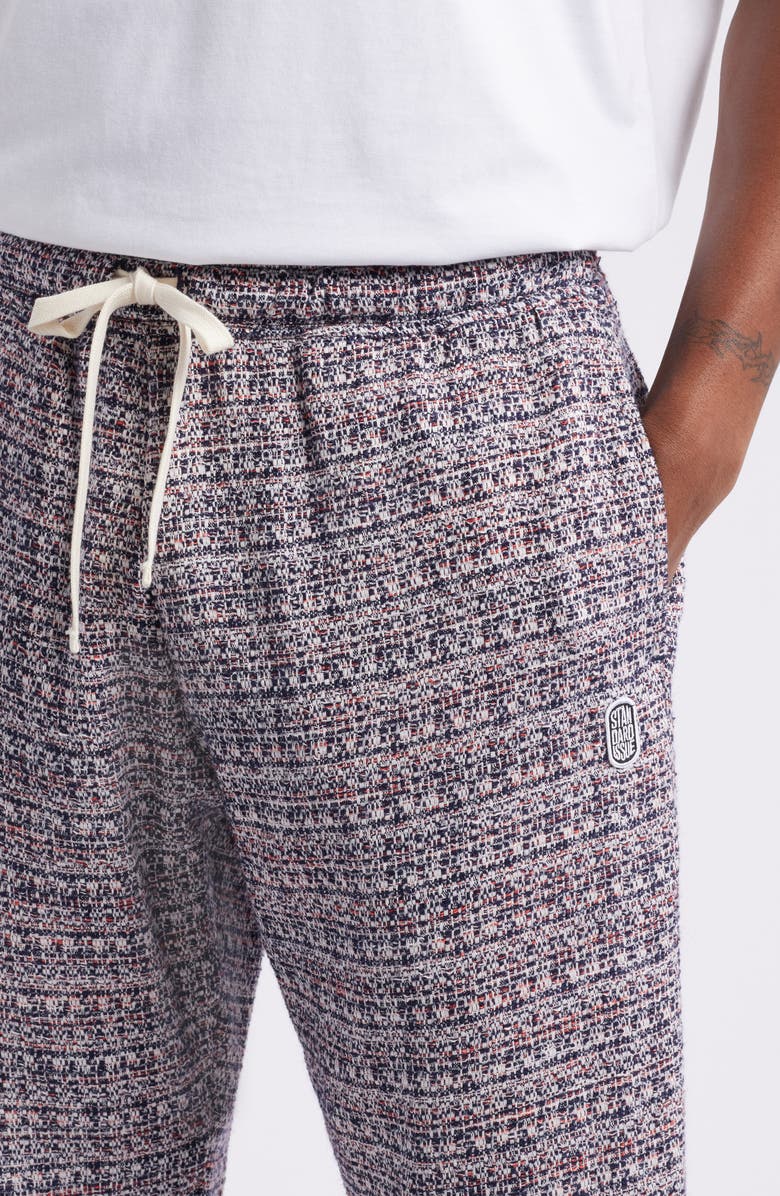 STANDARD ISSUE Tweed Drawstring Slacker Pants, Alternate, color, Navy