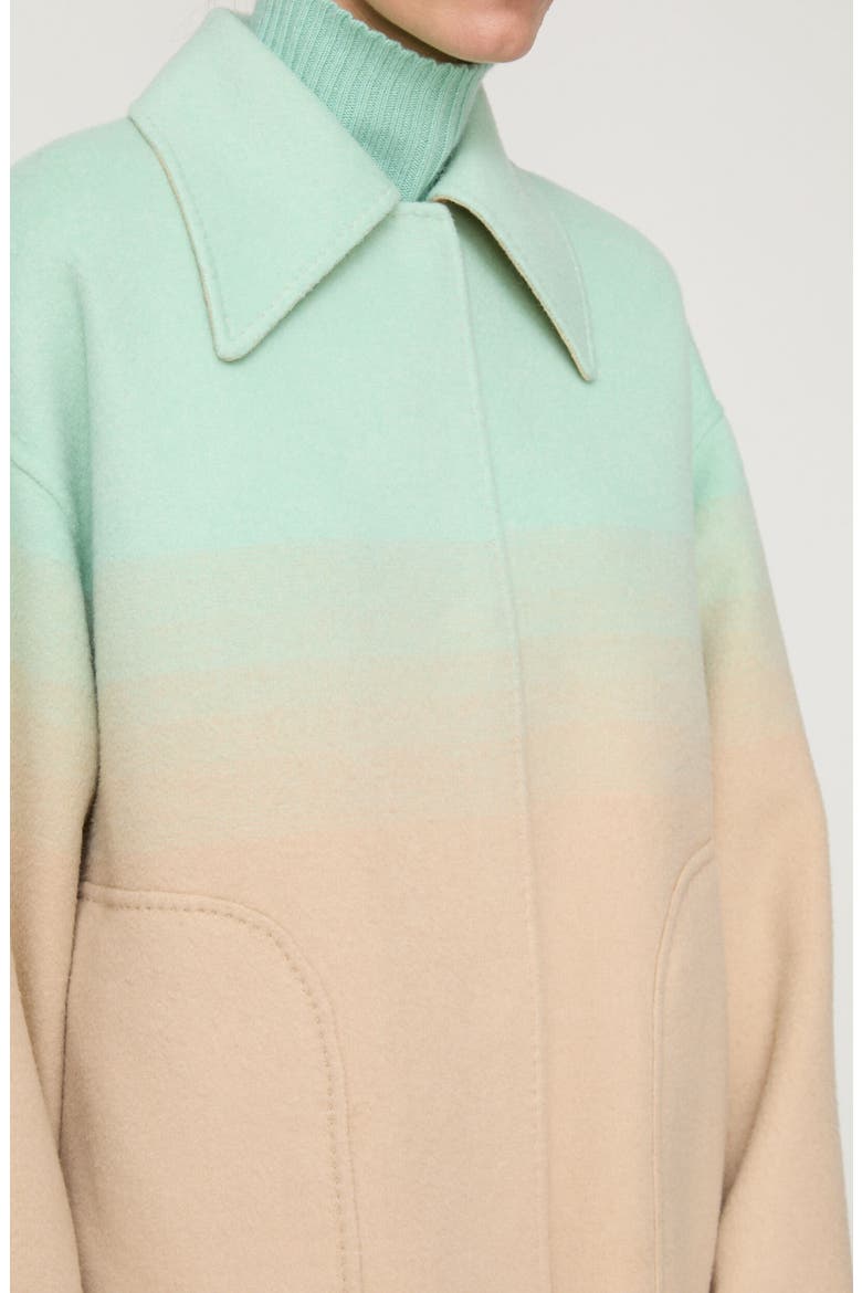 Oversize Reversible Wool & Cashmere Swing Jacket, Alternate, color, AURORA GREEN MULTI/ NATURAL