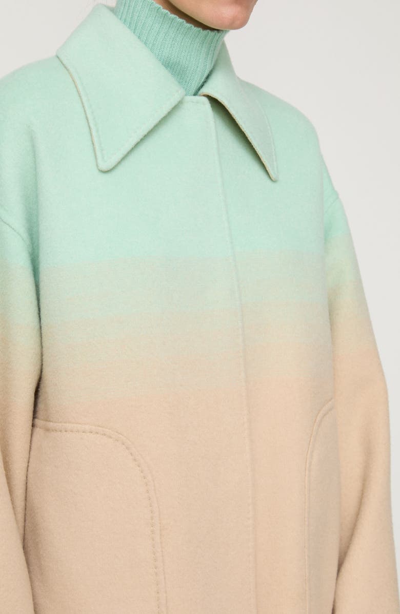 Lafayette 148 New York Oversize Reversible Wool & Cashmere Swing Jacket, Alternate, color, Aurora Green Multi/ Natural