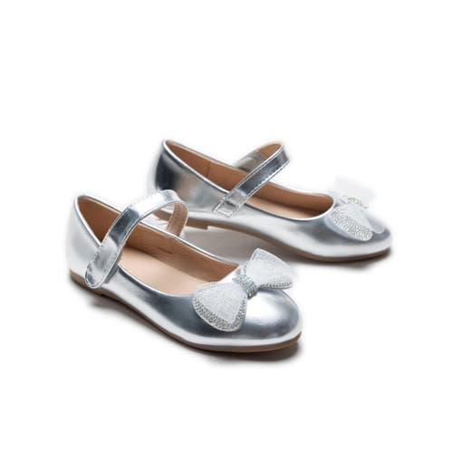 Tulleen Lydia Bow Flats In Silver