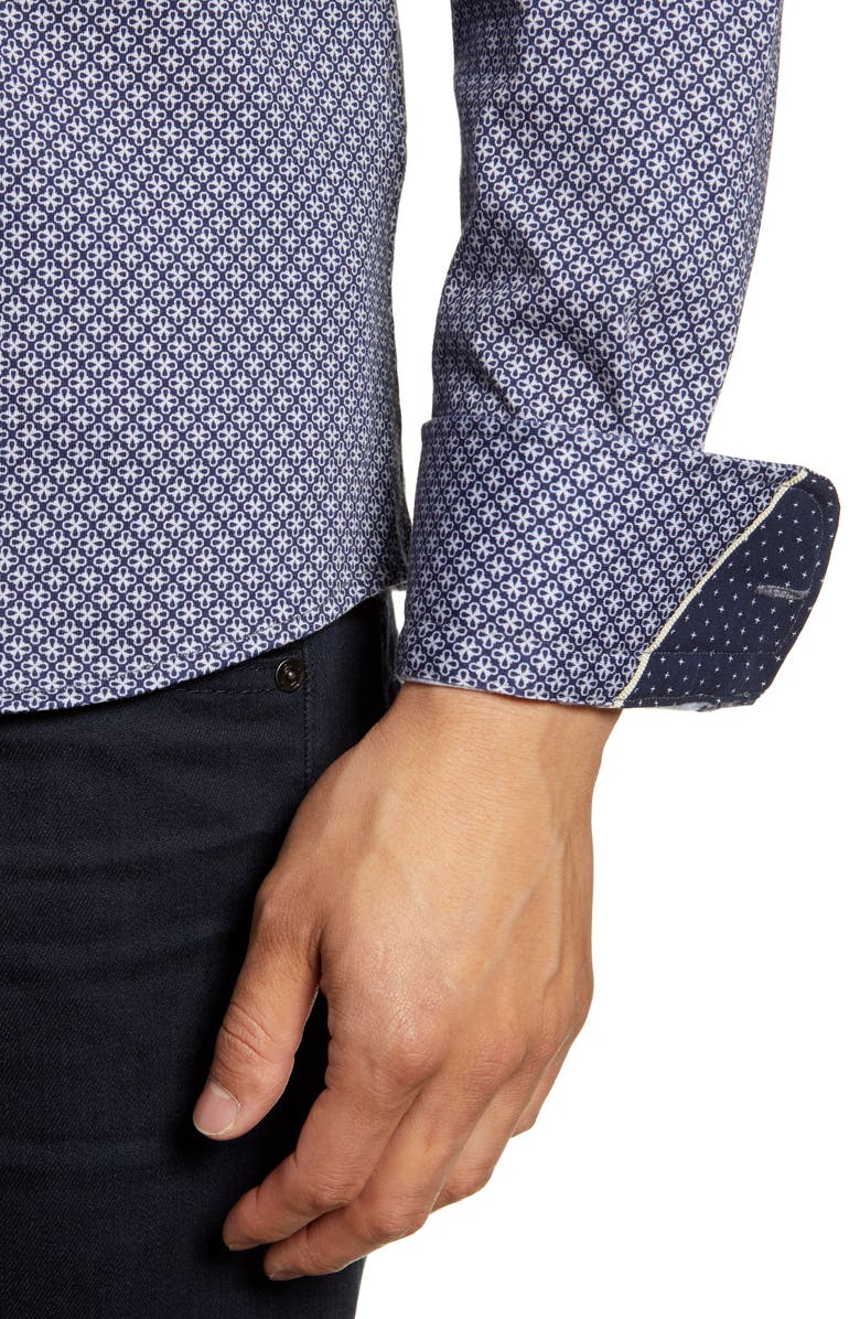 Stone Rose Regular Fit Button-Down Performance Sport Shirt, Alternate, color,