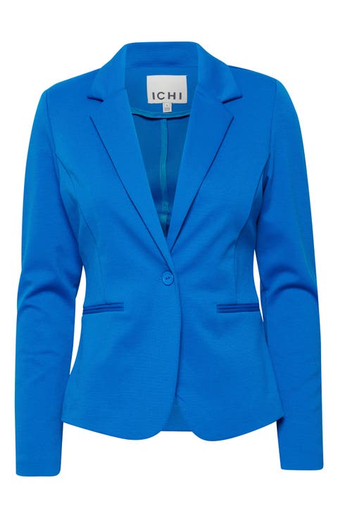 Regular Notch Lapel Ponte Blazer