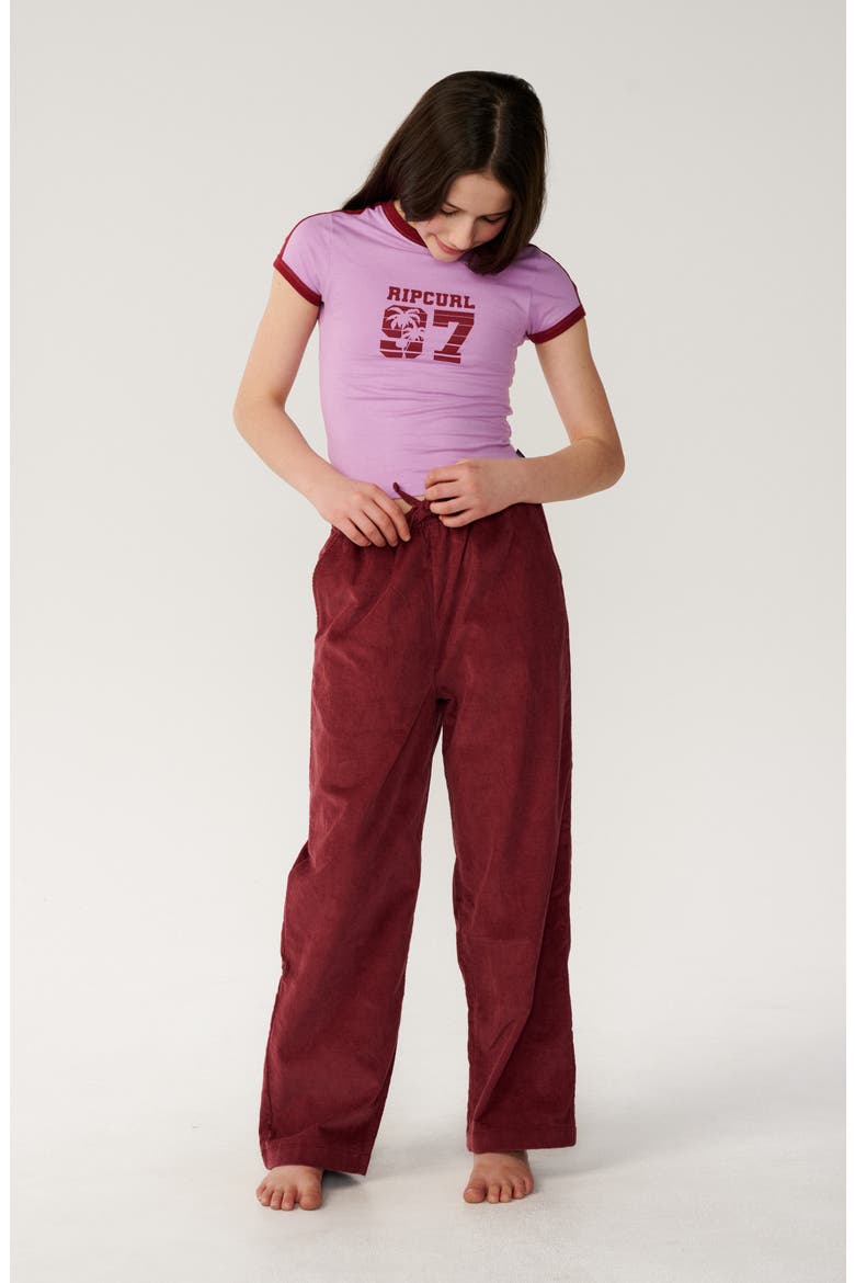 Kids' Keepsakes Corduroy Cotton Pants, Alternate, color, DARK PLUM