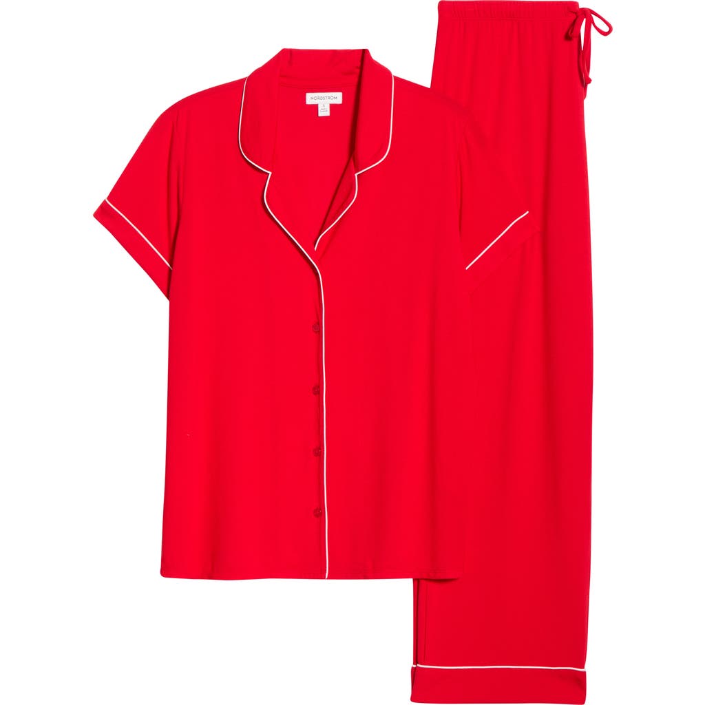 Nordstrom Moonlight Eco Crop Pajamas In Red