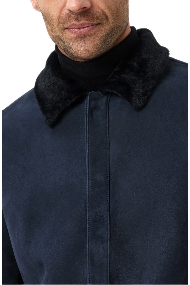 Essex Suede Jacket, Alternate, color, NAVY