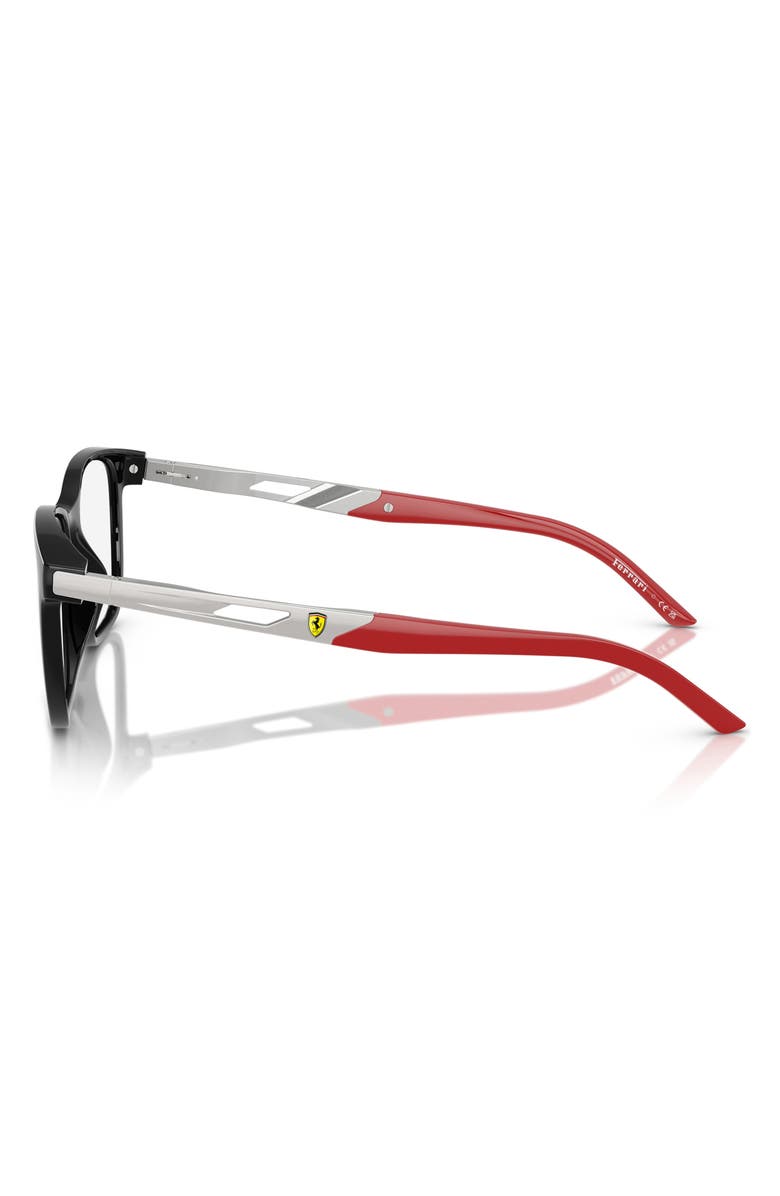 Scuderia Ferrari x Scuderia Ferrari 53mm Pillow Optical Glasses, Alternate, color, Black