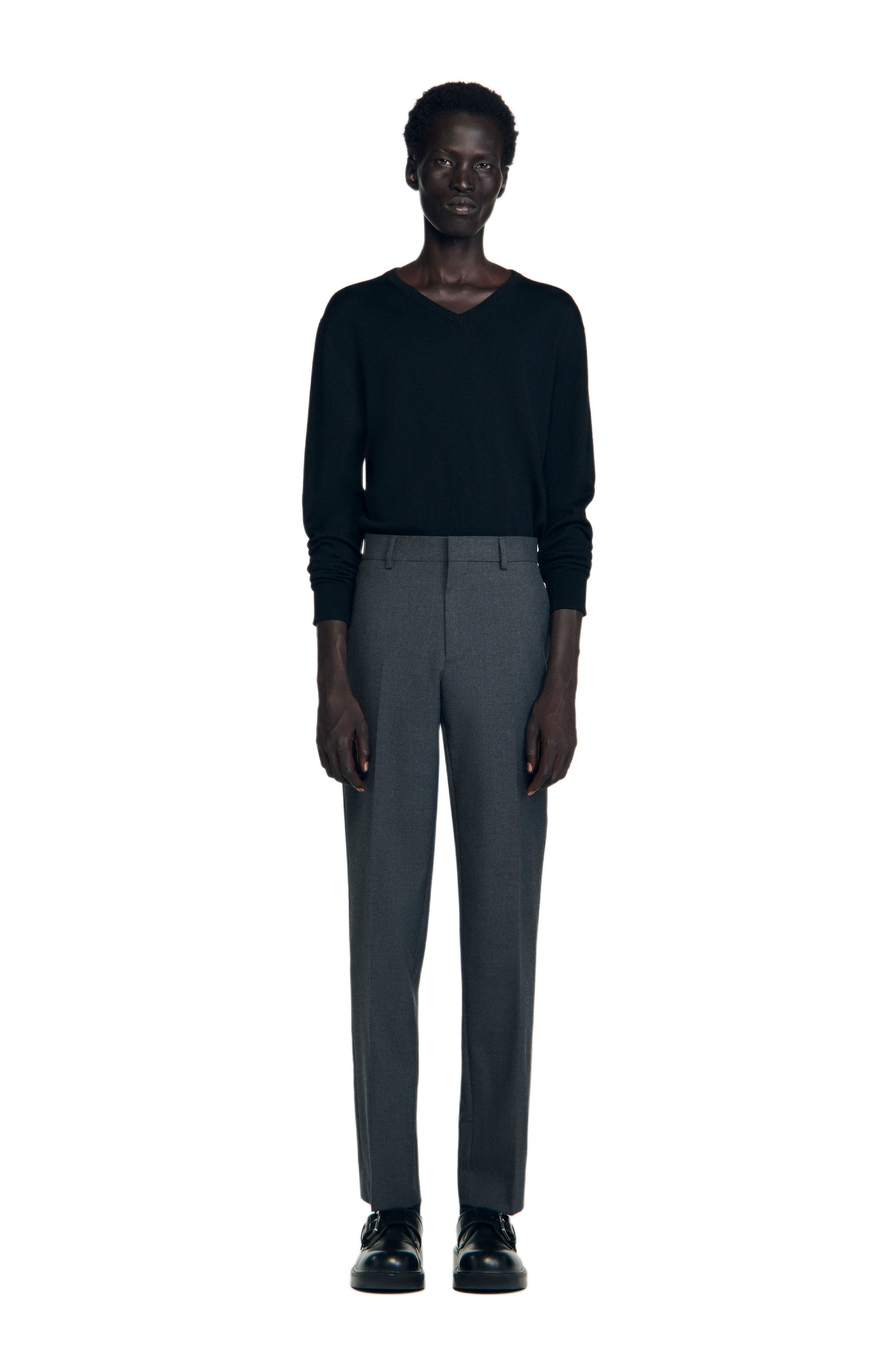 Virgin wool suit trousers