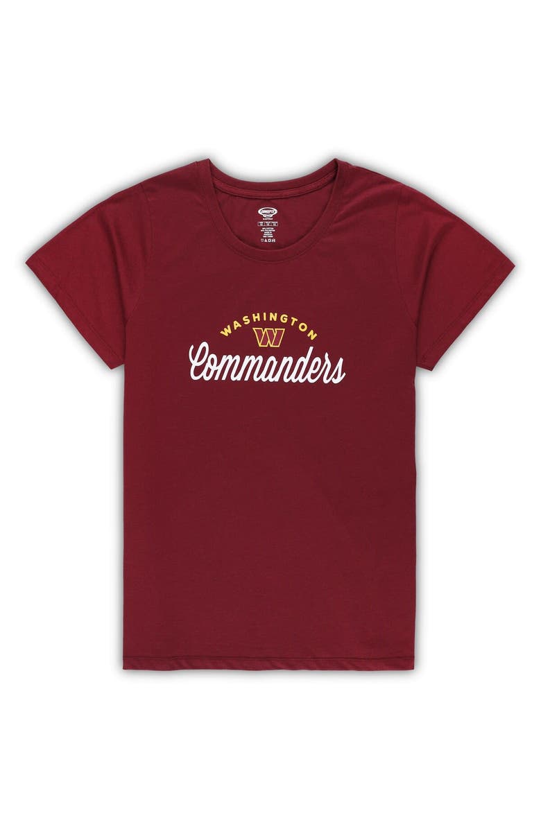 CONCEPTS SPORT Women's Concepts Sport Burgundy Washington Commanders Plus Size Badge T-Shirt & Flannel Pants Sleep Set, Alternate, color, 