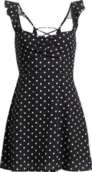 Princess Polly Landon Polka Dot Print Minidress