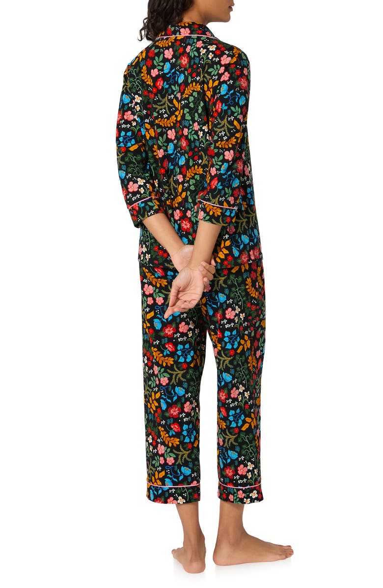 BedHead Pajamas Print Stretch Organic Cotton Crop Pajamas, Alternate, color, 