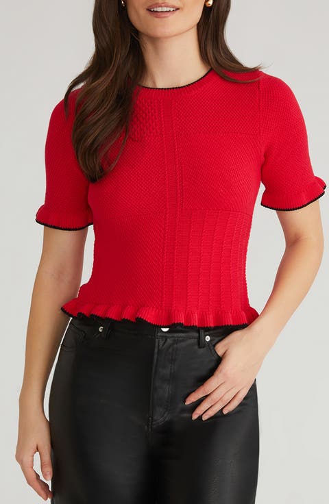 Caroline Mix Stitch Knit Top