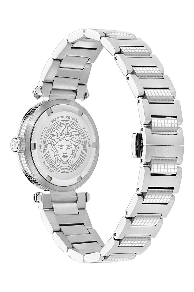 Greek Bracelet Watch, 35mm, Alternate, color, STAINLESS STEEL