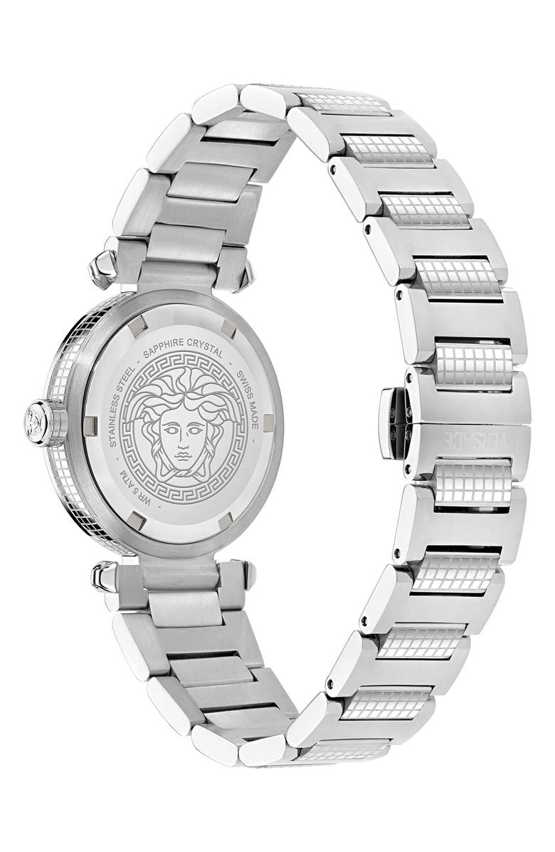 Versace Greek Bracelet Watch, 35mm, Alternate, color, Stainless Steel