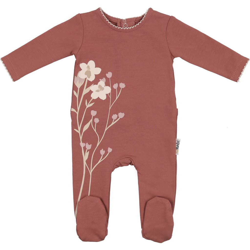 Maniere Manière Blooming Bouquet Footie In Brown
