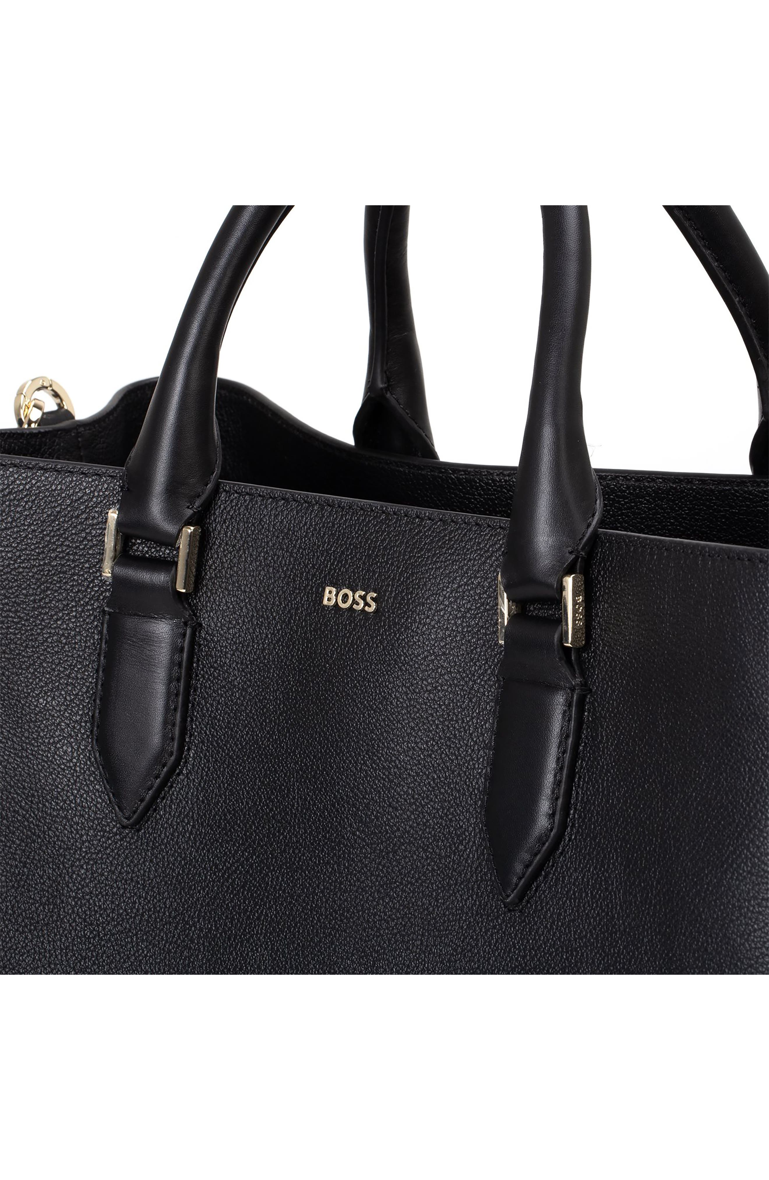 BOSS Alyce Leather Business Tote, Alternate, color, 